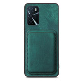 For OPPO A52 / A72/ A92 Retro Leather Card Bag Magnetic Phone Case(Green)