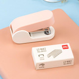 Deli Mini Stapler Includes 830 Staples ,12 Sheet Capacity(Pink)