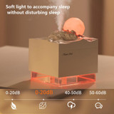 Moon Meteorite Mini Humidifier With Colorful Night Light(White)