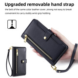 For Xiaomi Redmi Note 13 Pro+ 5G Sheep Texture Cross-body Zipper Wallet Leather Phone Case(Black)