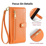 For Xiaomi 13 Pro Sheep Texture Cross-body Zipper Wallet Leather Phone Case(Orange)