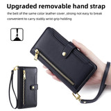 For Xiaomi 13 Pro Sheep Texture Cross-body Zipper Wallet Leather Phone Case(Black)