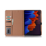 For Samsung Galaxy Tab S9 Retro Book Leather Tablet Case(Dark Brown)