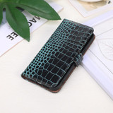 For OnePlus Ace 3 / 12R Crocodile Top Layer Cowhide Leather Phone Case(Green)