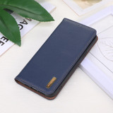 For OnePlus Ace 3 / 12R KHAZNEH Nappa Top Layer Cowhide Leather Phone Case(Blue)