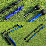 PGM HGB023 Foldable Golf Swing Trainer Correction Practitioner Adjustable Length Angle Trainer For Beginner(Blue)