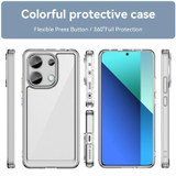 For Xiaomi Redmi Note 13 4G Colorful Series Acrylic Hybrid TPU Phone Case(Transparent)