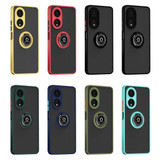 For OPPO A78 5G Q Shadow 1 Series TPU + PC Phone Case with Ring(Yellow)