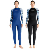 DIVE & SAIL Ladies Quick-Drying Sun Protection One-Piece Wetsuit Swimming And Surfing Snorkeling Suit, Size: XL(Black)