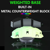 RGB Lighted Headphone Stand With Ambient Light USB Expansion Port Headphone Display Bracket, Style: With 3.5mm Port