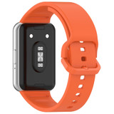 For Samsung Galaxy Fit 3 SM-R390 Solid Color Buckle Silicone Watch Band(Orange)