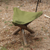 Outdoor Camping Waterproof Canvas Portable Triangle Stool Cloth