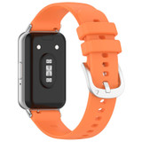 For Samsung Galaxy Fit 3 SM-R390 Metal Connector Liquid Glossy Silicone Watch Band(Orange)
