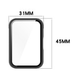 For Samsung Galaxy Fit 3 SM-R390 PC + Tempered Glass Film Integrated Watch Protective Case(Transparent)