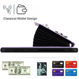 For Samsung Galaxy S23 5G Organ Card Bag Ring Holder Phone Case with Long Lanyard(Purple)