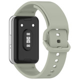 For Samsung Galaxy Fit 3 SM-R390 Solid Color Buckle Silicone Watch Band(Gray Green)