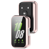 For Samsung Galaxy Fit 3 SM-R390 PC + Tempered Glass Film Integrated Watch Protective Case(Pink)