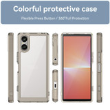 For Sony Xperia 5 V Colorful Series Acrylic Hybrid TPU Phone Case(Transparent Grey)