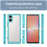 For Sony Xperia 5 V Colorful Series Acrylic Hybrid TPU Phone Case(Transparent Blue)