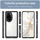 For Honor 100 Pro Colorful Series Acrylic Hybrid TPU Phone Case(Black)