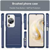 For Huawei Enjoy 70 Brushed Texture Carbon Fiber TPU Phone Case(Blue)