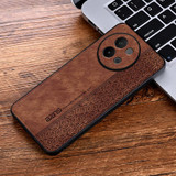 For vivo S18e AZNS 3D Embossed Skin Feel Phone Case(Brown)