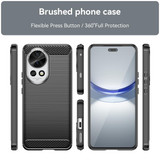 For Huawei nova 12 Ultra Brushed Texture Carbon Fiber TPU Phone Case(Black)