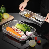 Kitchen Sterilization Cabinet Cutlery Organizer Household Stainless Steel Drainage Tray, Model: Perforated Chopsticks Basket