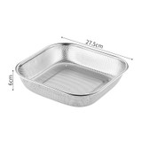 Kitchen Sterilization Cabinet Cutlery Organizer Household Stainless Steel Drainage Tray, Model: Perforated Square Basket