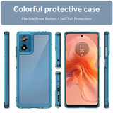 For Motorola Moto G24 Colorful Series Acrylic Hybrid TPU Phone Case(Transparent Blue)