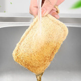 Natural Loofah Dishwashing Brush Dishwashing Tool Loofah Rag Brush, Style: Soft Square(Cowhide Paper)