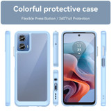 For Motorola Moto G34 Colorful Series Acrylic Hybrid TPU Phone Case(Blue)
