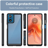 For Motorola Moto G24 Colorful Series Acrylic Hybrid TPU Phone Case(Black)