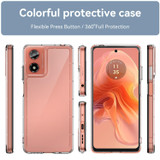 For Motorola Moto G24 Colorful Series Acrylic Hybrid TPU Phone Case(Transparent)