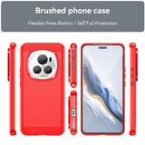 For Honor Magic 6 Pro Carbon Fiber Brushed Texture TPU Phone Case(Red)