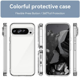 For Google Pixel 9 Pro Colorful Series Acrylic Hybrid TPU Phone Case(Transparent)
