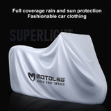 MOTOLSG Motorcycle Waterproof Sunproof Dustproof Thickening Cover, Size:L(Silver Black)