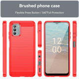 For Nokia G42 Carbon Fiber Brushed Texture TPU Phone Case(Red)