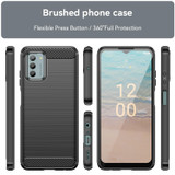 For Nokia G42 Carbon Fiber Brushed Texture TPU Phone Case(Black)