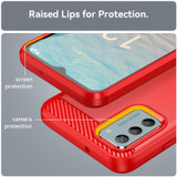 For Nokia G310 Carbon Fiber Brushed Texture TPU Phone Case(Red)