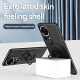 For Huawei nova 12 Pro Magsafe Hidden Fold Holder Full Coverage Shockproof Phone Case(Blue)