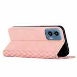 For Motorola Moto G34 5G Diamond Splicing Skin Feel Magnetic Leather Phone Case(Rose Gold)