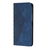 For Motorola Moto G34 5G Diamond Splicing Skin Feel Magnetic Leather Phone Case(Blue)