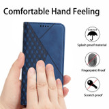 For Motorola Moto G34 5G Diamond Splicing Skin Feel Magnetic Leather Phone Case(Blue)