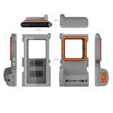 Diving Shell Gen3 Bluetooth Waterproof Phone Case(Grey Orange)