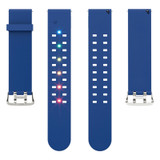 For Apple Watch 42mm Luminous Colorful Light Silicone Watch Band(Blue)