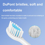 USB Charging Fully Automatic Ultrasonic Cartoon Children Electric Toothbrush, Color: White with 6 Heads