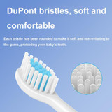 USB Charging Fully Automatic Ultrasonic Cartoon Children Electric Toothbrush, Color: White with 8 Heads