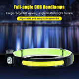 Fluorescent Belt Sensor Headlight Outdoor Running and Cycling Head Torch(White+Blue Light)