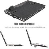 For Samsung Galaxy Book Pro 13.3 Inch Leather Laptop Anti-Fall Protective Case With Stand(Black)